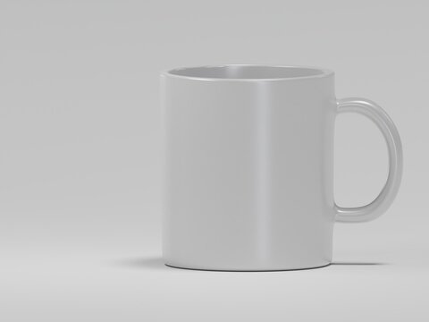 white cup isolated on white background