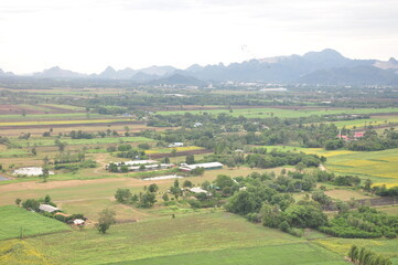 Helicopter ride Nature view in thailand