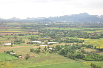 Obraz premium Helicopter ride Nature view in thailand