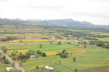 Helicopter ride Nature view in thailand