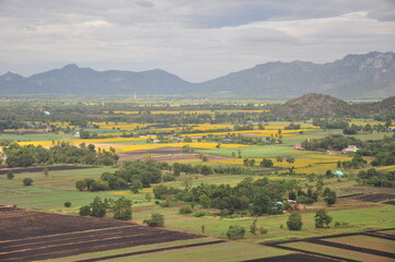 Obraz premium Helicopter ride Nature view in thailand