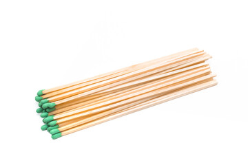 large fireplace matches isolated on white background .