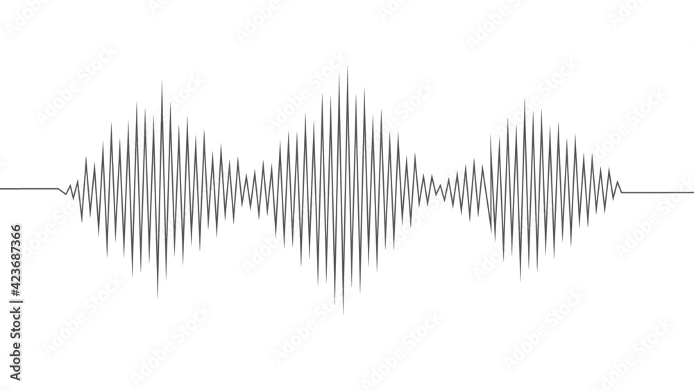 Wall mural vector sound wave.