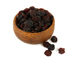 Raisins isolated on white background. Healthy food, isolated objects.