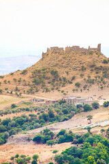 Ruins of the medieval castle of Uggiano, in Ferrandina, Basilicata, southern Italy