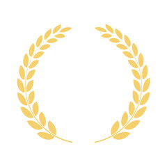 Gold laurel award icon. Applicable for awards