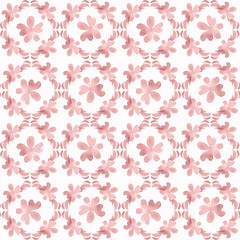 Seamless background with watercolor flowers. Pattern for wallpaper, fabric, packaging in pastel color.