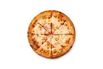fresh pizza on a white background small