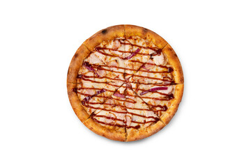 fresh pizza on a white background small