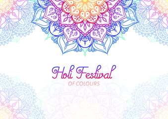illustration of Colorful Happy Holi background for festival of colors in India
