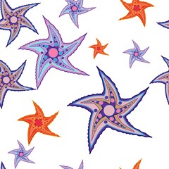 Starfishes pattern illustration