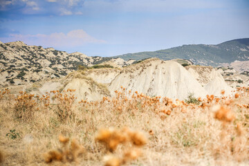 Desert landscape of Aliano badlands in Basilicata, southern Italy