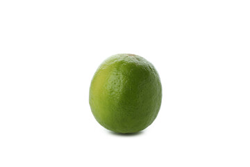 Fresh ripe lime isolated on white background