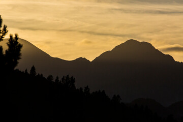 Summer sunset in Font Romeu, Cerdagne, Pyrenees, France