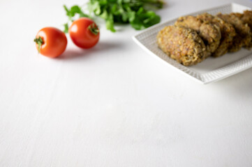 Table background. Out of focus. Copy space