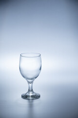 empty glass on a white