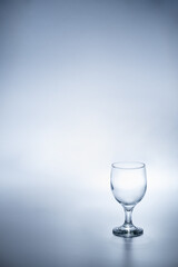 empty glass on a white