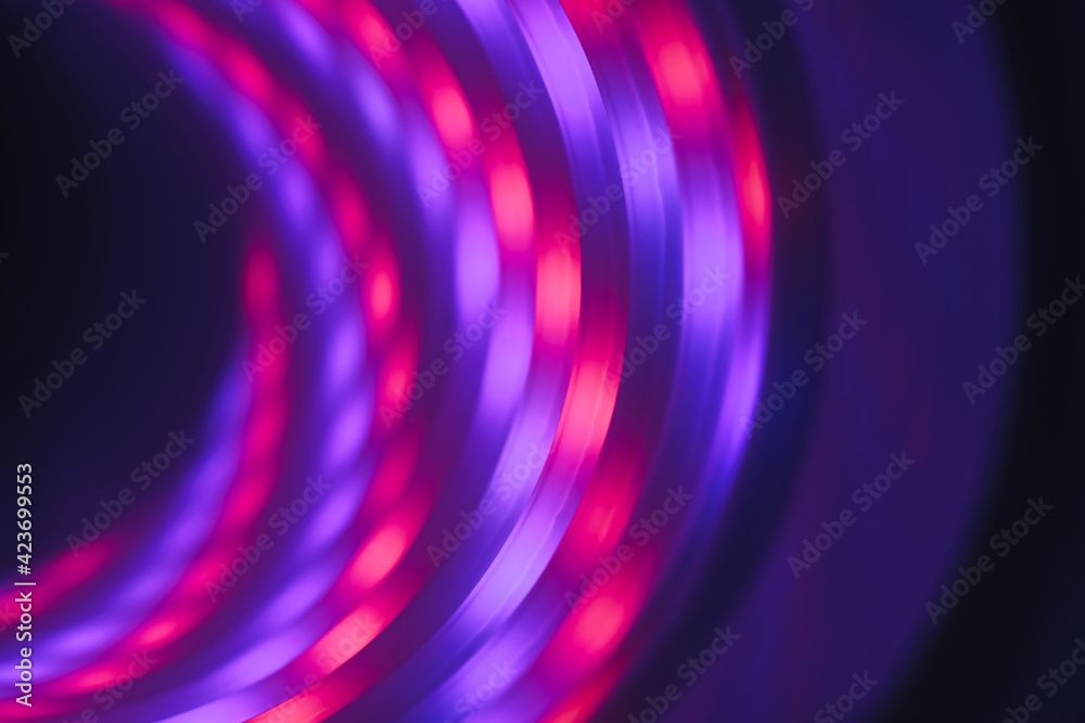 Poster Abstract swirl tunnel with violet light on a background pattern textured for design.