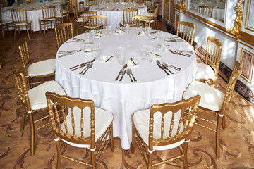 table setting in a restaurant