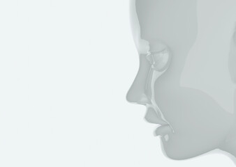 3d illustration rendering, ai artificial intelligence robot humanoid with data internet network, deep learning system technology