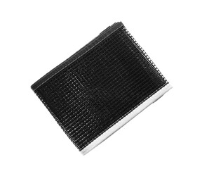 Ping pong net isolated on white. Table tennis equipment