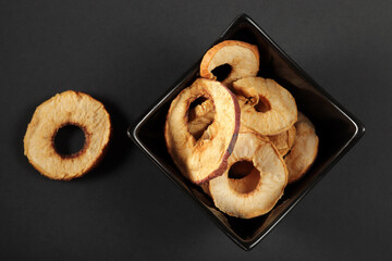 dried apple slices on plate