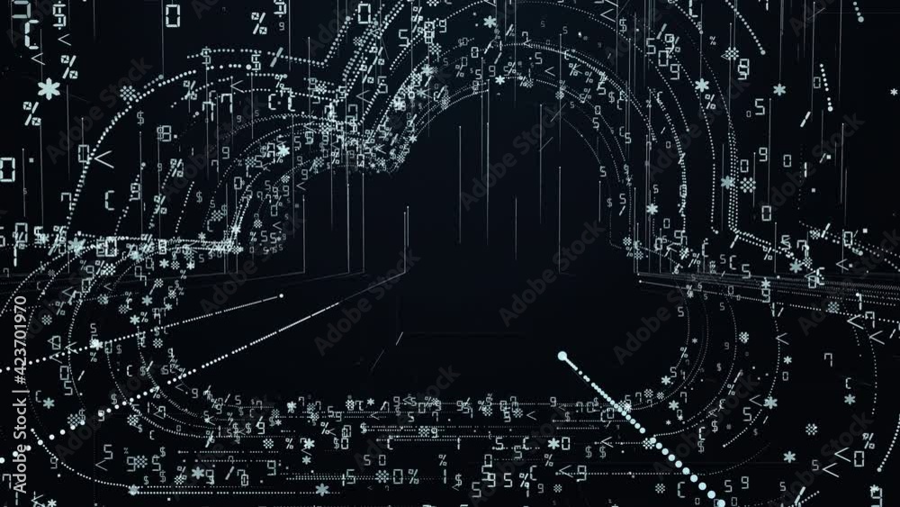 Wall mural abstract digital cloud. virtual storage symbol for data and information.
