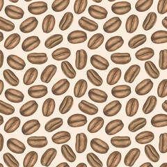 Coffee Beans Seamless Pattern