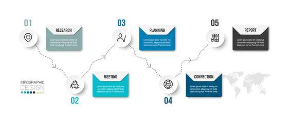 Timeline chart business infographic template.