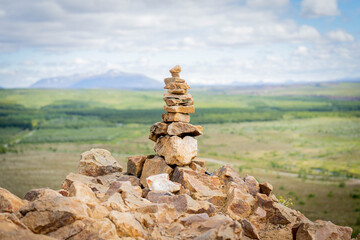 Fototapeta na wymiar Geysir Iceland Rock Tower