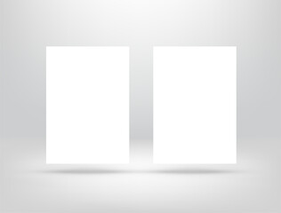 Fototapeta premium Paper card on white wall