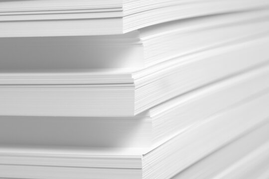 Stack of white printing paper