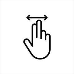 Hand Gesture Icon, Finger Touch Move