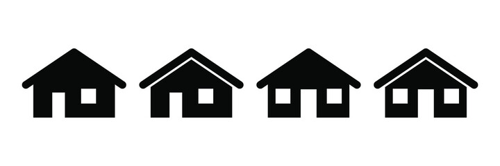 Home icon vector, house icon. Home symbol vector sign isolated on white background.