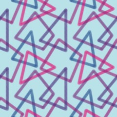 Seamless pattern, on a blue background of geometric shapes