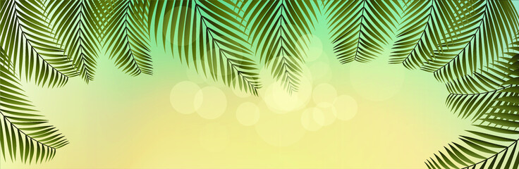 Obraz na płótnie Canvas Summertime background with handwritten inscription, sun and palm trees. sun glitch. Retro 80s fashion Sci-Fi Background in bright neon colors. Vector