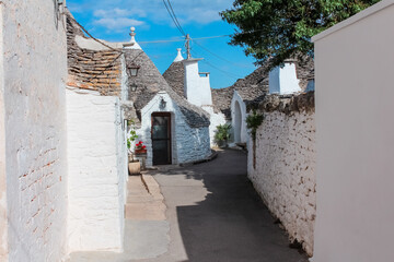 View of Trulli houses in Alberobello, Italy