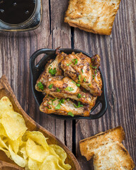 Overview of homemade chicken wings