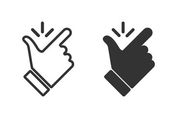 Like easy vector icon. Snap finger icons,isolated. Flicking fingers. Popular gesturing or symbols. vector illustration - 423709108