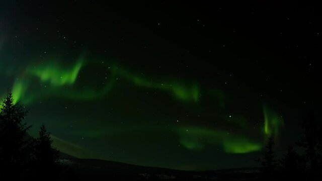 Aurora Borealis Time Lapse in the Arctic Circle