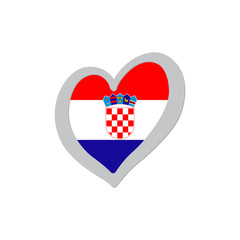 flag inside of heart shape icon vector. Eurovision song contest symbol vector illustration