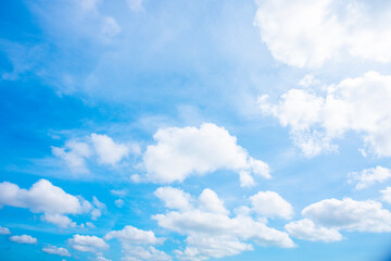 Naklejka na ściany i meble blue sky and whote clouds.