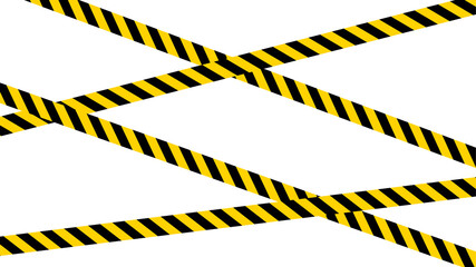 Barricade tapes or hazard tapes. Warning. The concept of an accident or hazard zones. Vector illustration