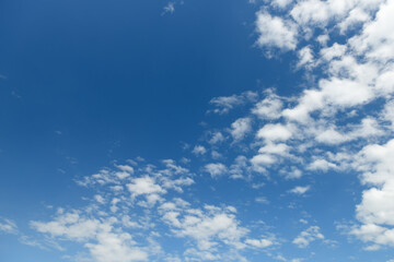 White clouds on blue sky.