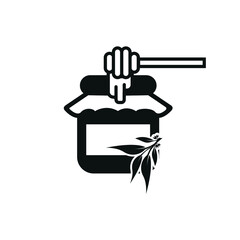 Vector image. Eucalyptus honey icon.