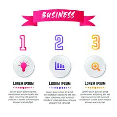 Business Web Infographic Template With Business Icons