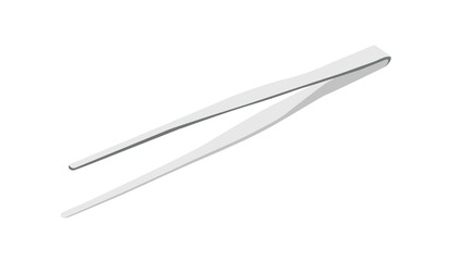Vector isolated illustration of realistic metal tweezers