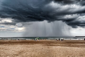 Full storm front at the beach