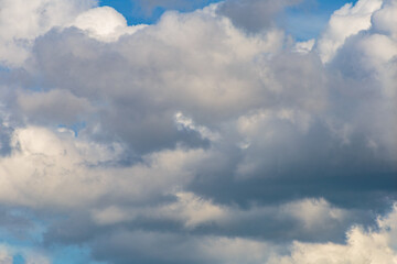 The wind drives the rain clouds. Sky and clouds patterns background.