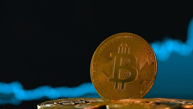 bitcoin memorial coins in a financial increase concept